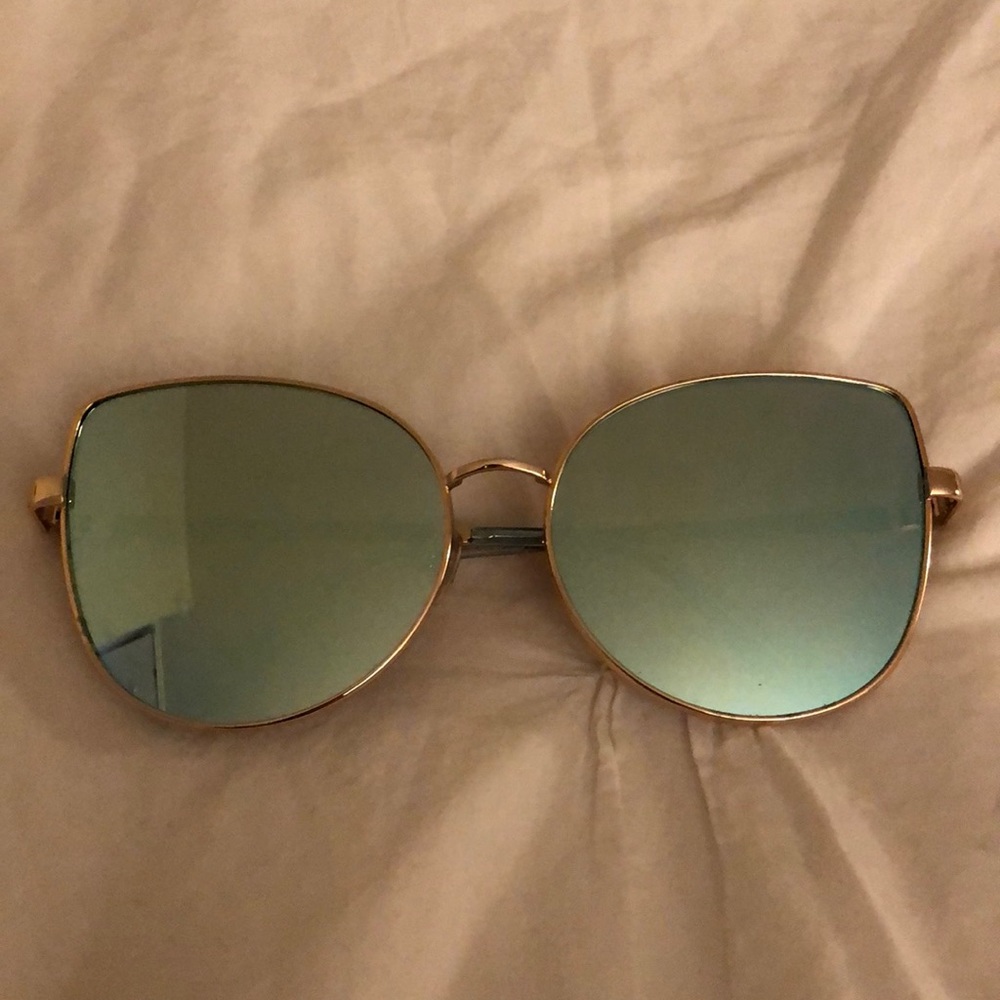 Metallic blue sunglasses
